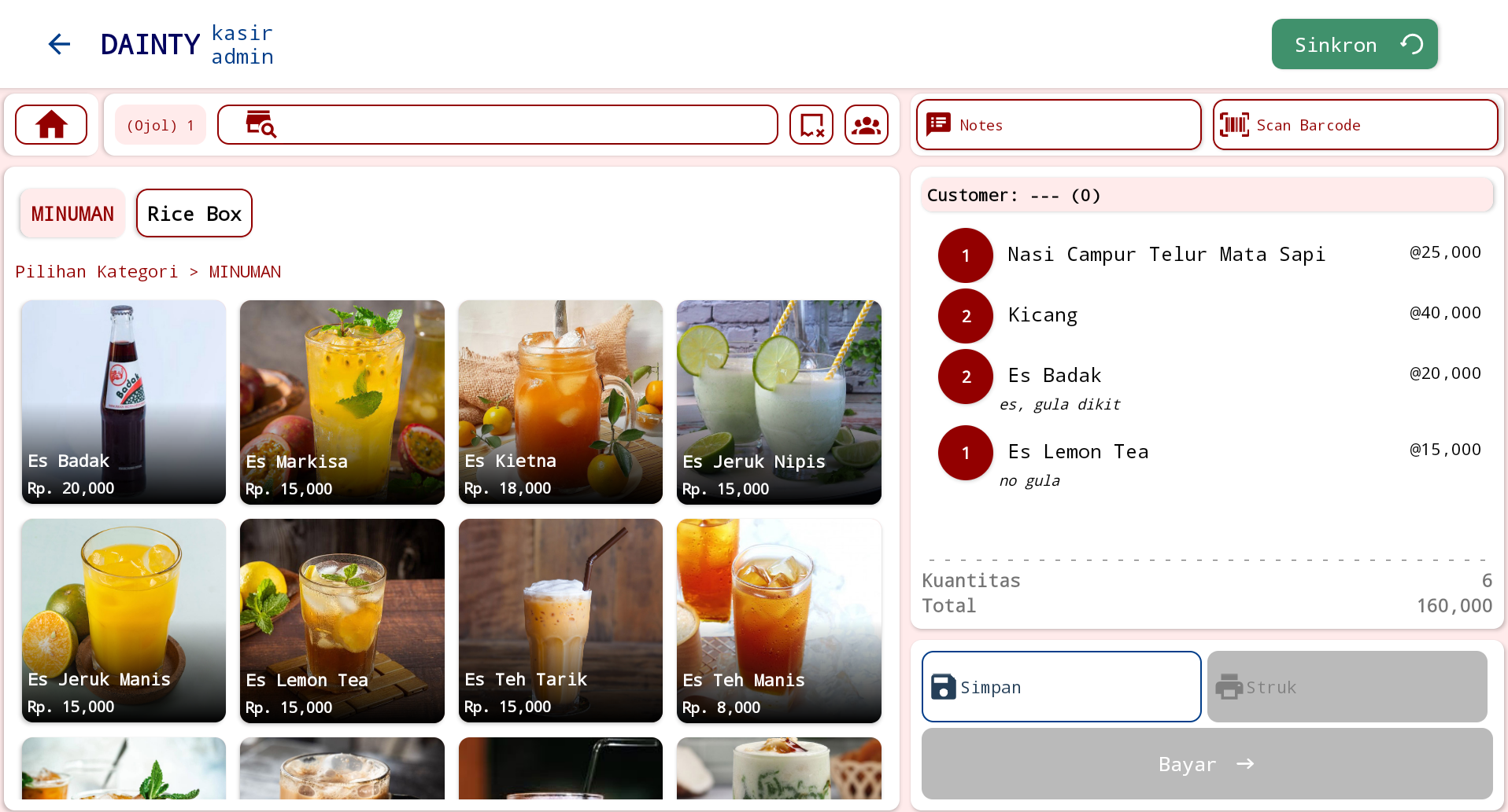 Kompatibilitas Hardware & Layar Android Dainty POS